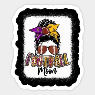 Football Mom Purple and Gold Sticker